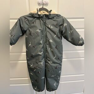 H&M dinosaur snowsuit